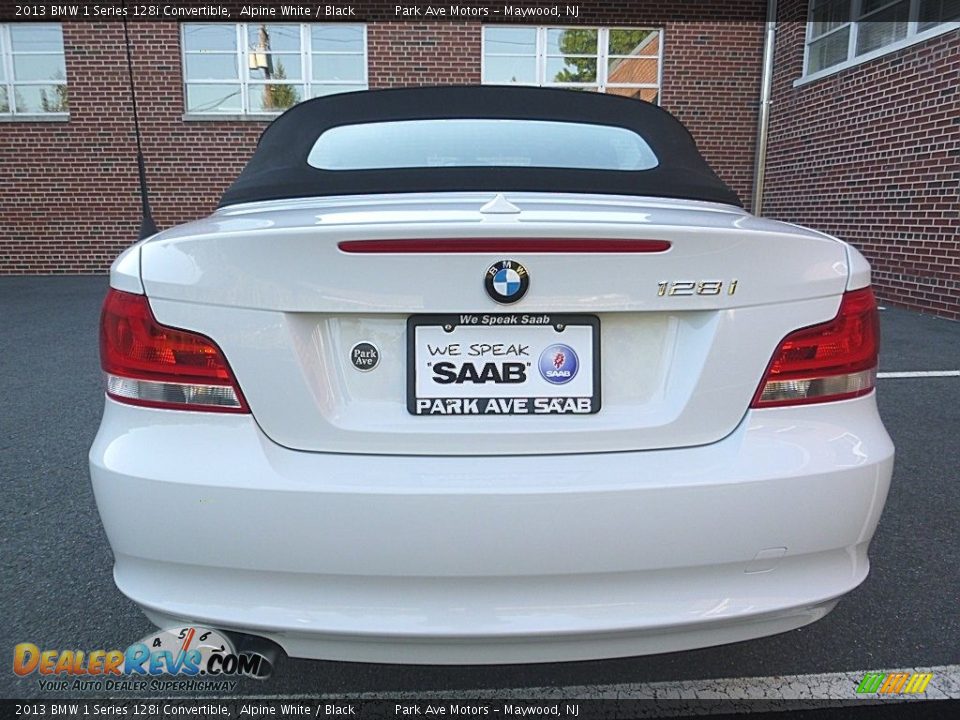 2013 BMW 1 Series 128i Convertible Alpine White / Black Photo #4