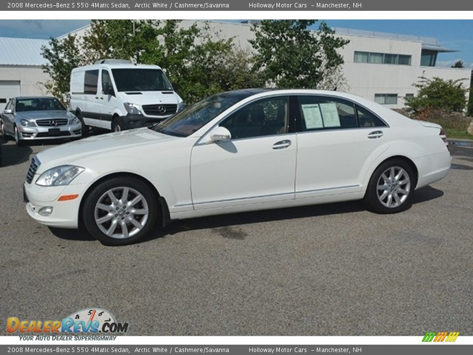 2008 Mercedes-Benz S 550 4Matic Sedan Arctic White / Cashmere/Savanna Photo #2
