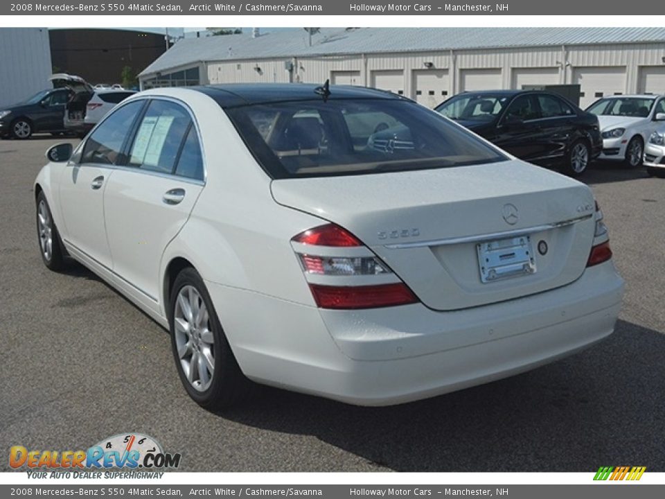 2008 Mercedes-Benz S 550 4Matic Sedan Arctic White / Cashmere/Savanna Photo #4