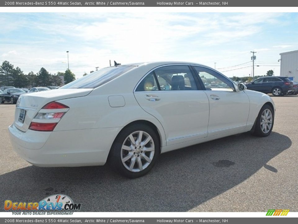 2008 Mercedes-Benz S 550 4Matic Sedan Arctic White / Cashmere/Savanna Photo #8