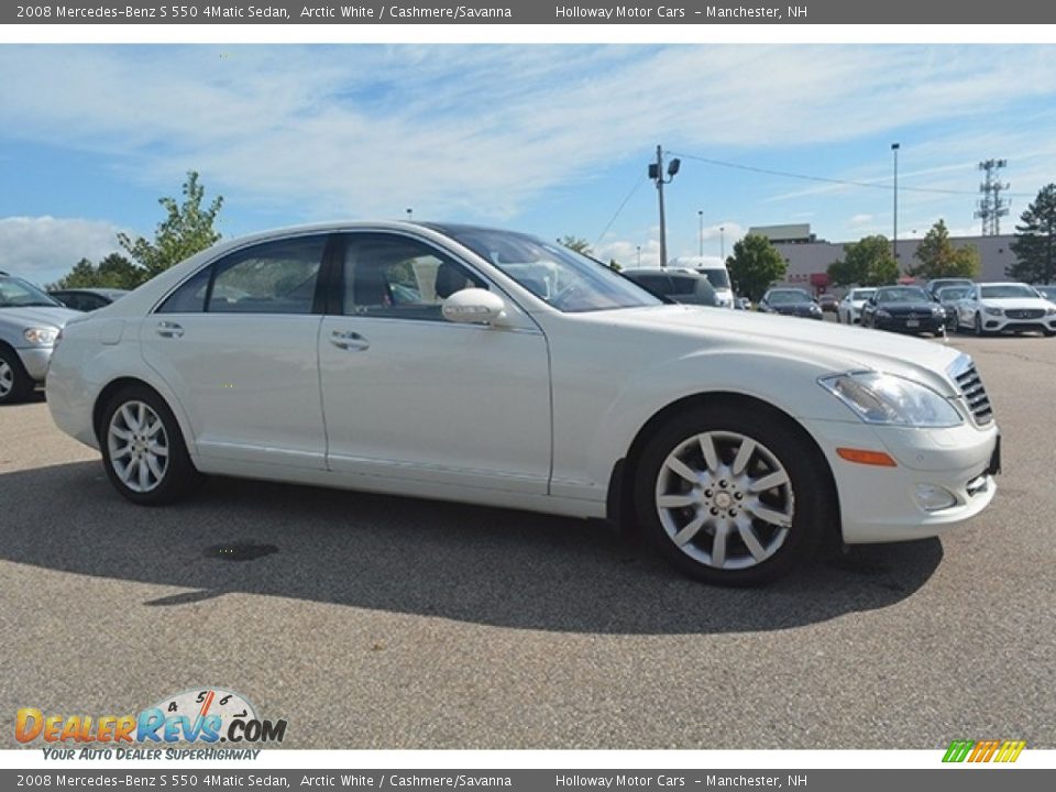 2008 Mercedes-Benz S 550 4Matic Sedan Arctic White / Cashmere/Savanna Photo #9
