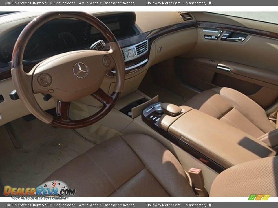 2008 Mercedes-Benz S 550 4Matic Sedan Arctic White / Cashmere/Savanna Photo #17