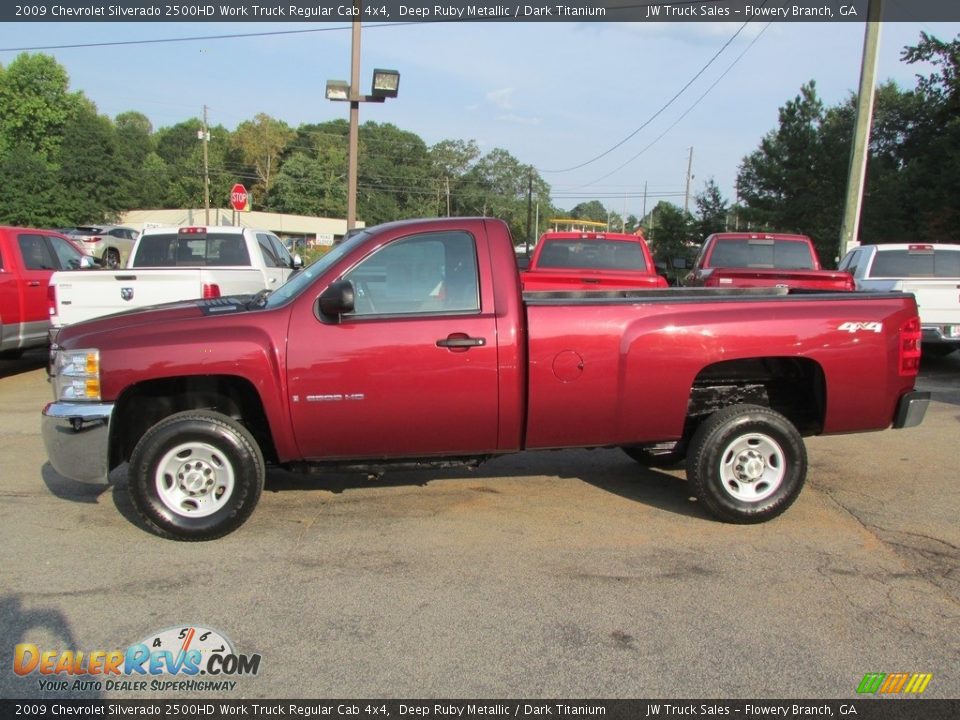 2009 Chevrolet Silverado 2500HD Work Truck Regular Cab 4x4 Deep Ruby Metallic / Dark Titanium Photo #11