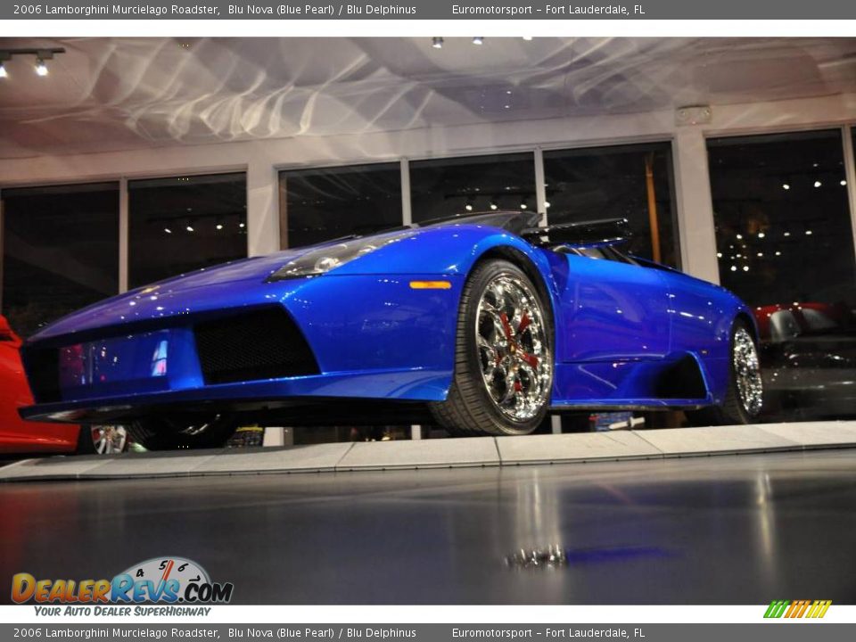 2006 Lamborghini Murcielago Roadster Blu Nova (Blue Pearl) / Blu Delphinus Photo #12