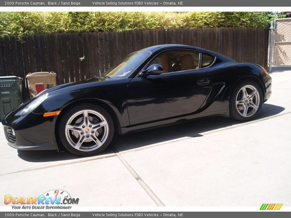 2009 Porsche Cayman Black / Sand Beige Photo #3