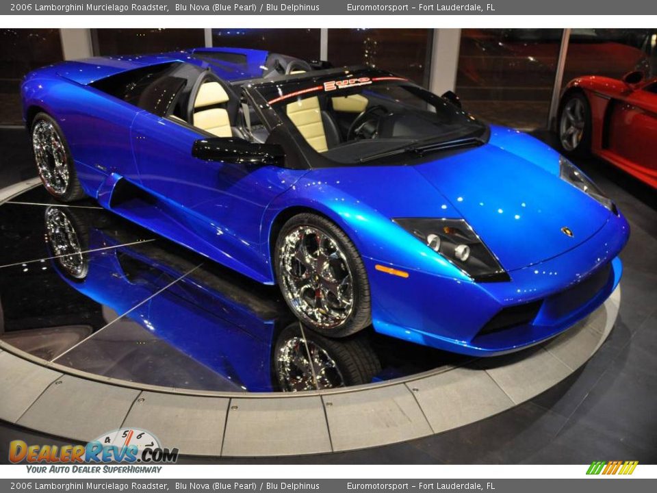 2006 Lamborghini Murcielago Roadster Blu Nova (Blue Pearl) / Blu Delphinus Photo #51