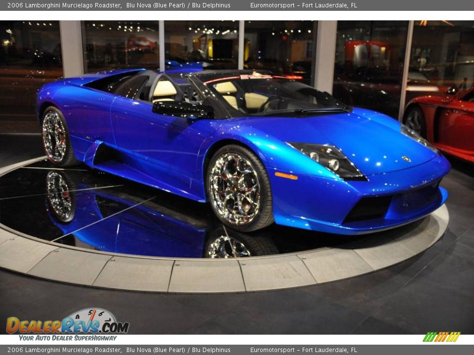 2006 Lamborghini Murcielago Roadster Blu Nova (Blue Pearl) / Blu Delphinus Photo #56