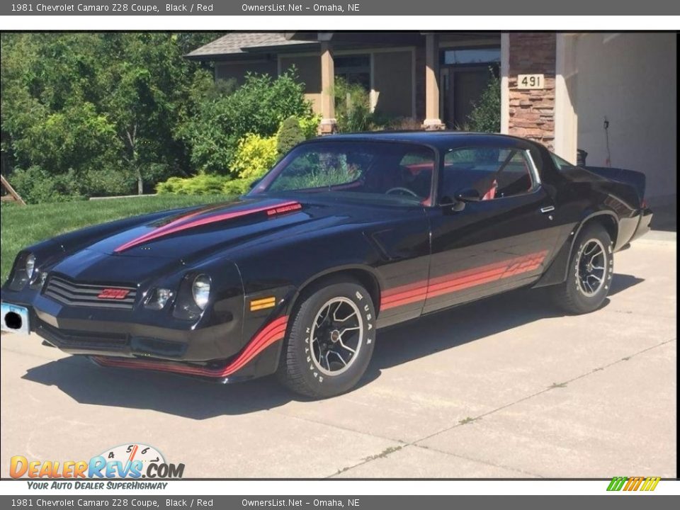 1981 Chevrolet Camaro Z28 Coupe Black / Red Photo #8