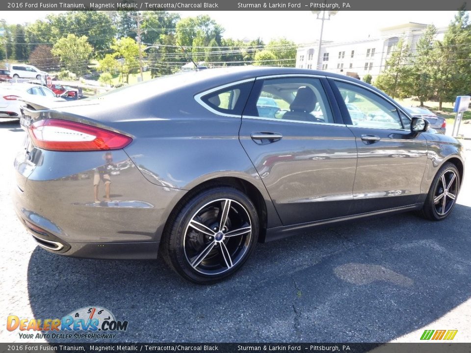 2016 Ford Fusion Titanium Magnetic Metallic / Terracotta/Charcoal Black Photo #2