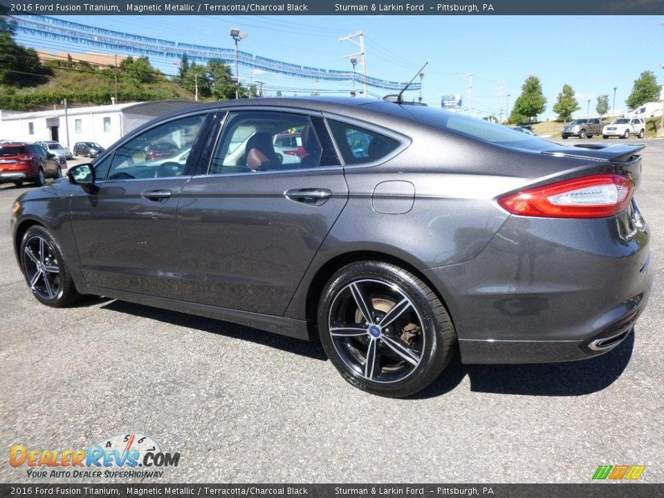 2016 Ford Fusion Titanium Magnetic Metallic / Terracotta/Charcoal Black Photo #4