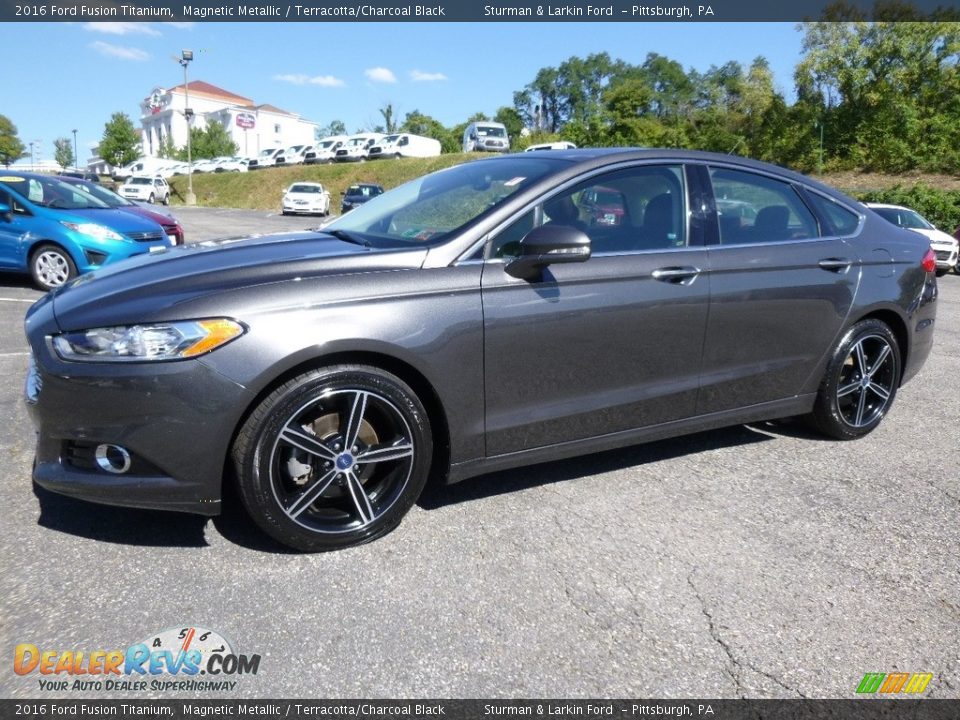 2016 Ford Fusion Titanium Magnetic Metallic / Terracotta/Charcoal Black Photo #5