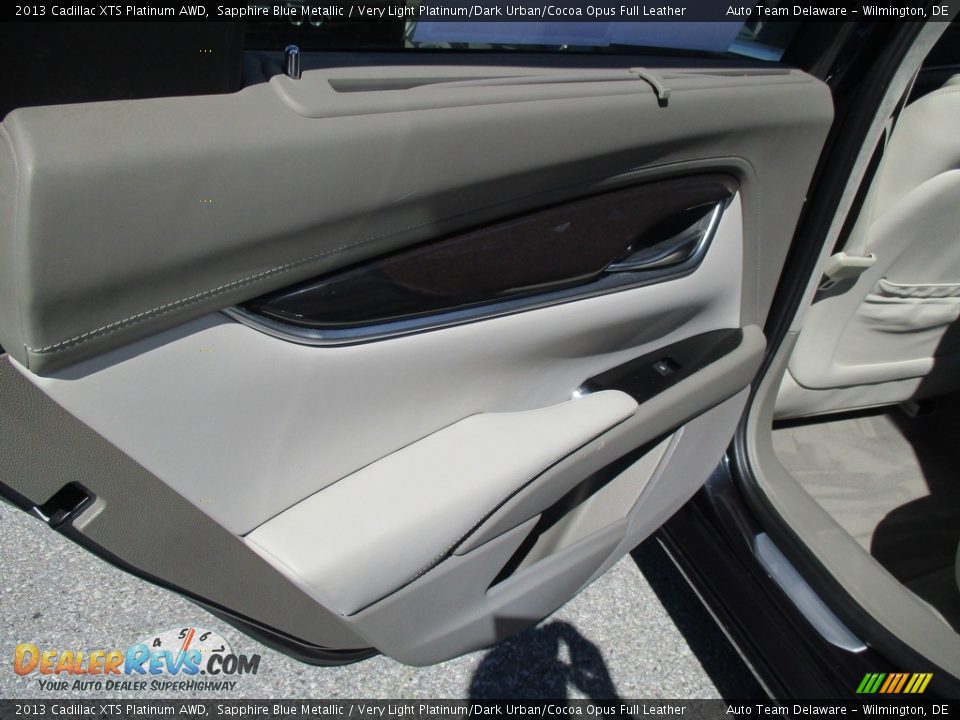 2013 Cadillac XTS Platinum AWD Sapphire Blue Metallic / Very Light Platinum/Dark Urban/Cocoa Opus Full Leather Photo #24
