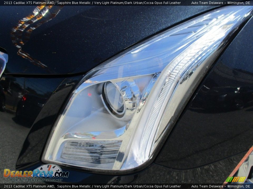 2013 Cadillac XTS Platinum AWD Sapphire Blue Metallic / Very Light Platinum/Dark Urban/Cocoa Opus Full Leather Photo #27