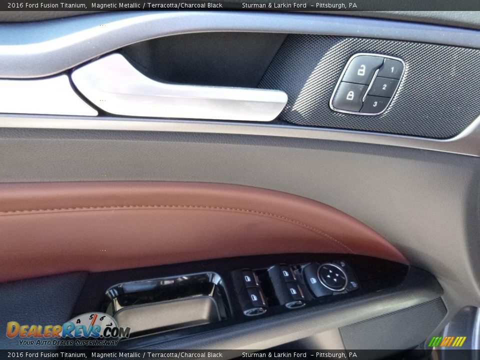 2016 Ford Fusion Titanium Magnetic Metallic / Terracotta/Charcoal Black Photo #10