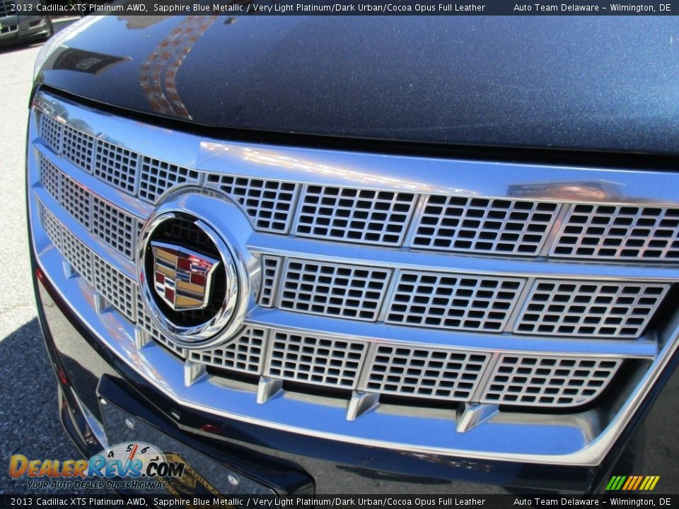 2013 Cadillac XTS Platinum AWD Sapphire Blue Metallic / Very Light Platinum/Dark Urban/Cocoa Opus Full Leather Photo #28