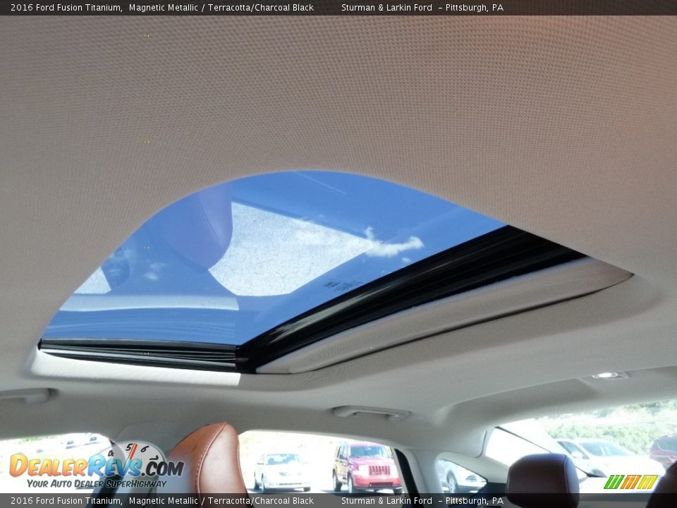 2016 Ford Fusion Titanium Magnetic Metallic / Terracotta/Charcoal Black Photo #12