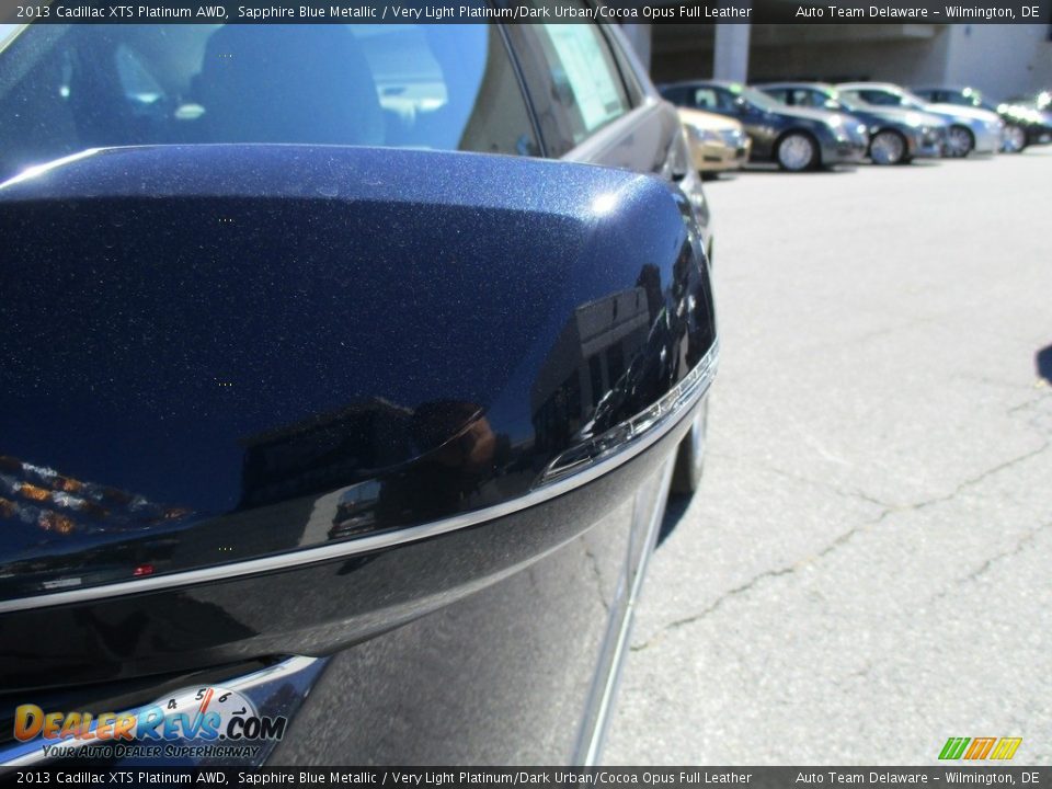 2013 Cadillac XTS Platinum AWD Sapphire Blue Metallic / Very Light Platinum/Dark Urban/Cocoa Opus Full Leather Photo #29