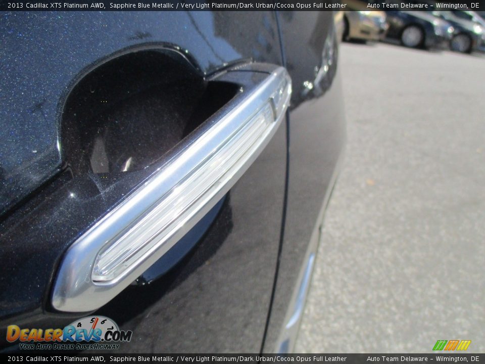 2013 Cadillac XTS Platinum AWD Sapphire Blue Metallic / Very Light Platinum/Dark Urban/Cocoa Opus Full Leather Photo #30