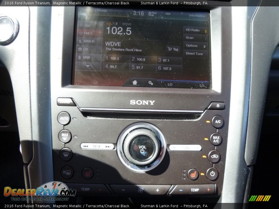 2016 Ford Fusion Titanium Magnetic Metallic / Terracotta/Charcoal Black Photo #14