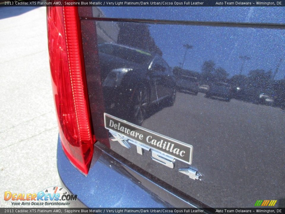2013 Cadillac XTS Platinum AWD Sapphire Blue Metallic / Very Light Platinum/Dark Urban/Cocoa Opus Full Leather Photo #31