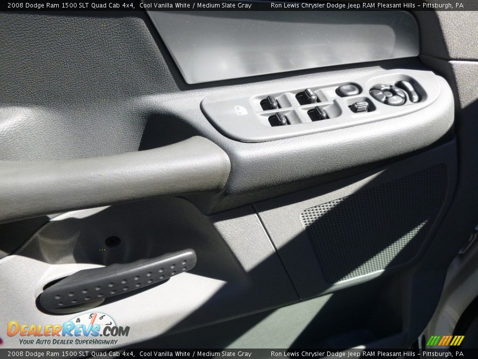 2008 Dodge Ram 1500 SLT Quad Cab 4x4 Cool Vanilla White / Medium Slate Gray Photo #14