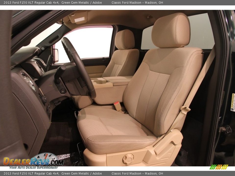 2013 Ford F150 XLT Regular Cab 4x4 Green Gem Metallic / Adobe Photo #5