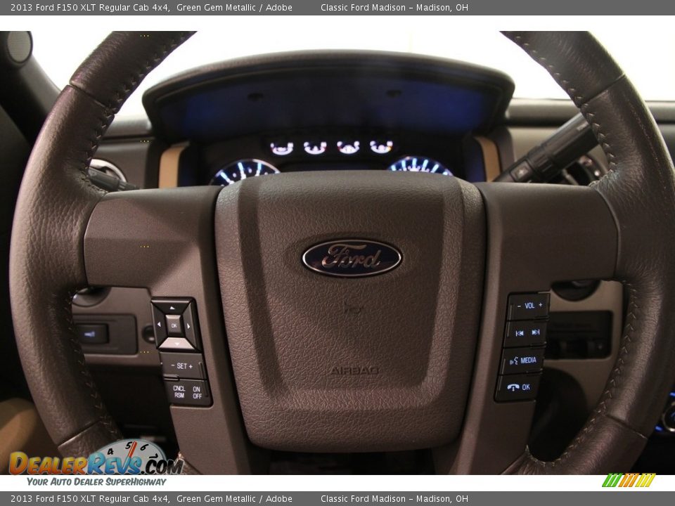 2013 Ford F150 XLT Regular Cab 4x4 Green Gem Metallic / Adobe Photo #6