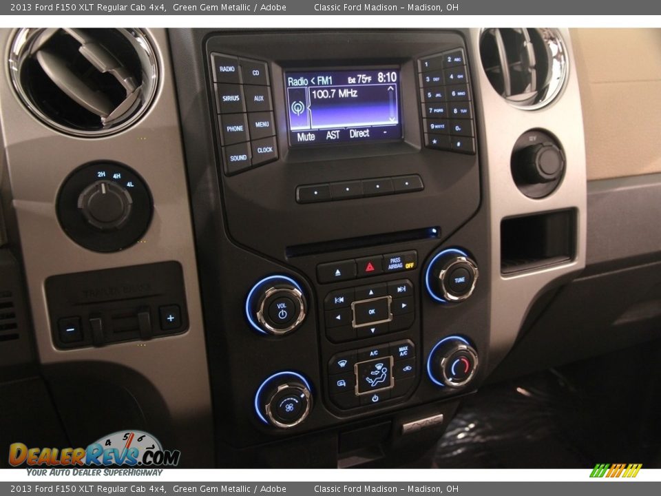 2013 Ford F150 XLT Regular Cab 4x4 Green Gem Metallic / Adobe Photo #8