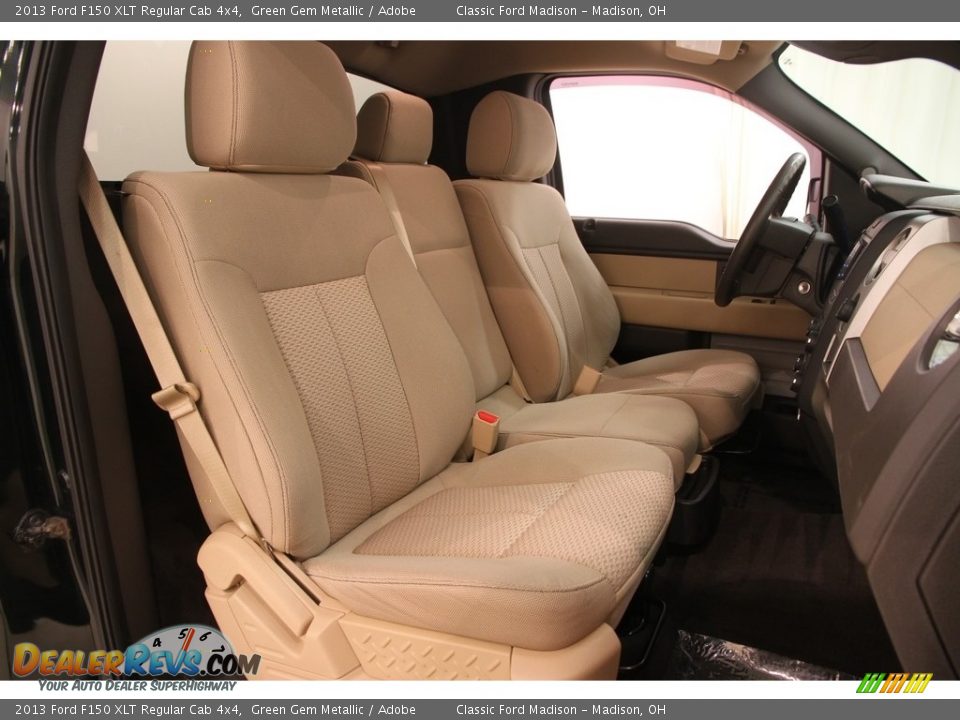 2013 Ford F150 XLT Regular Cab 4x4 Green Gem Metallic / Adobe Photo #10