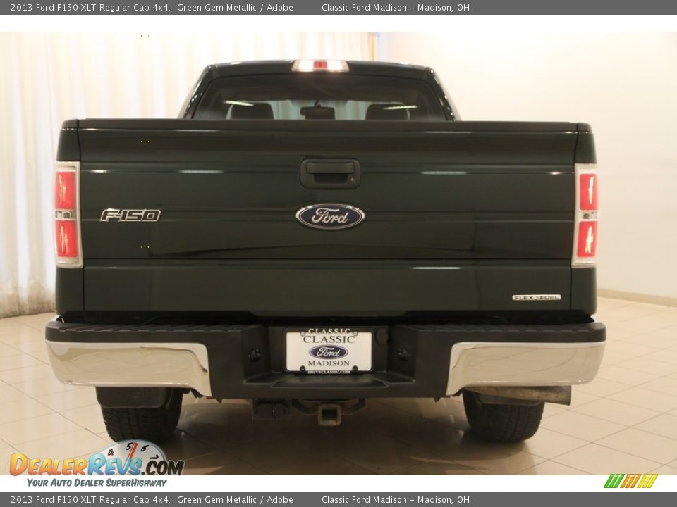 2013 Ford F150 XLT Regular Cab 4x4 Green Gem Metallic / Adobe Photo #11