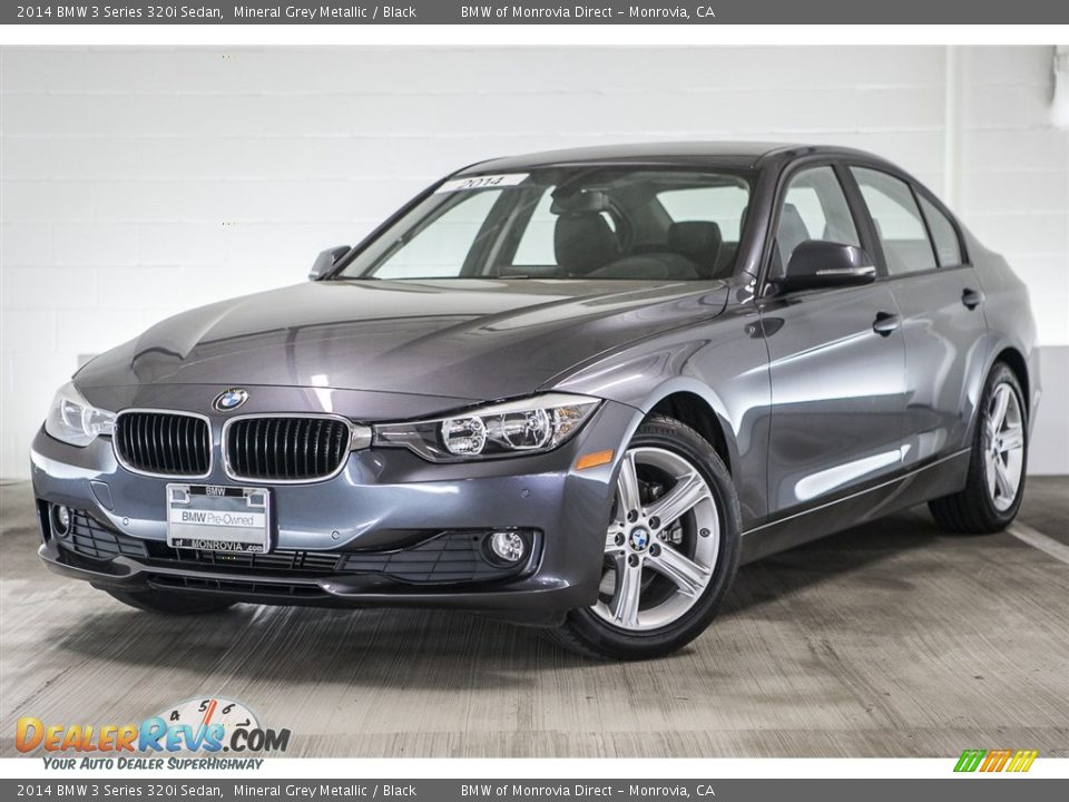 2014 BMW 3 Series 320i Sedan Mineral Grey Metallic / Black Photo #14