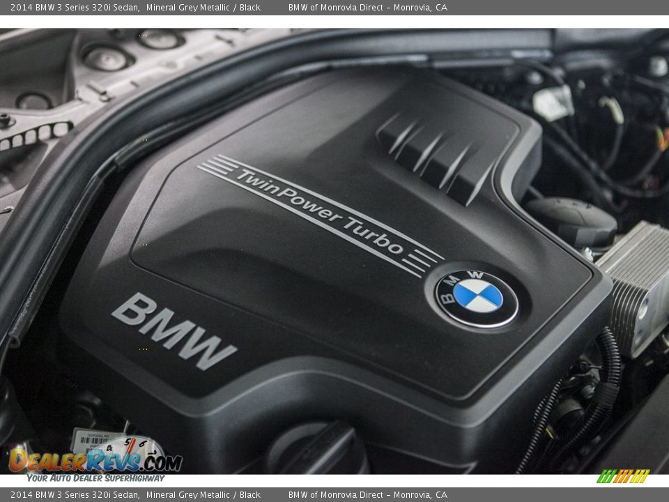 2014 BMW 3 Series 320i Sedan Mineral Grey Metallic / Black Photo #26