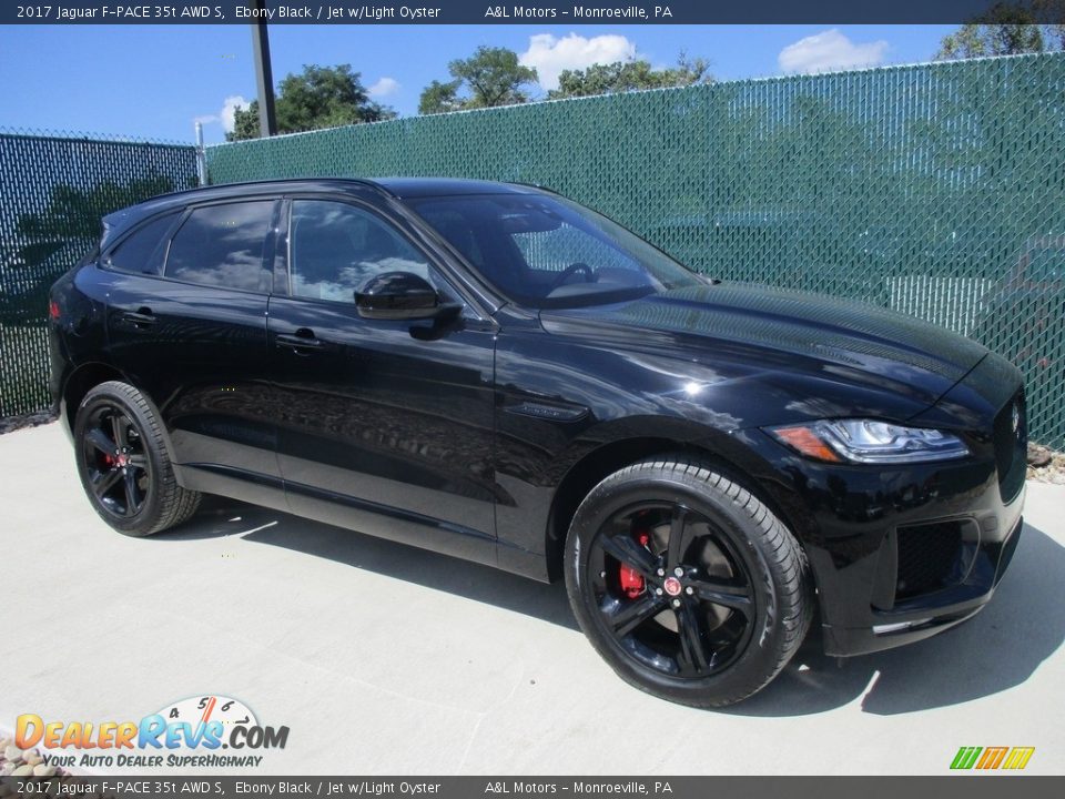 2017 Jaguar F-PACE 35t AWD S Ebony Black / Jet w/Light Oyster Photo #1