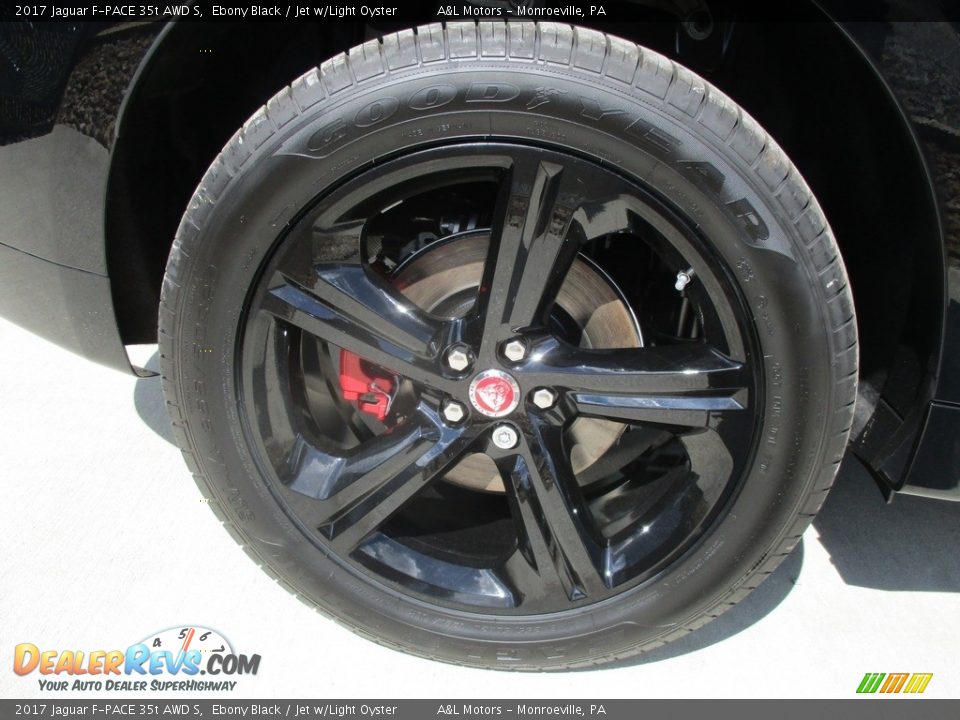 2017 Jaguar F-PACE 35t AWD S Ebony Black / Jet w/Light Oyster Photo #3