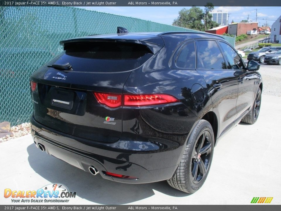 2017 Jaguar F-PACE 35t AWD S Ebony Black / Jet w/Light Oyster Photo #4