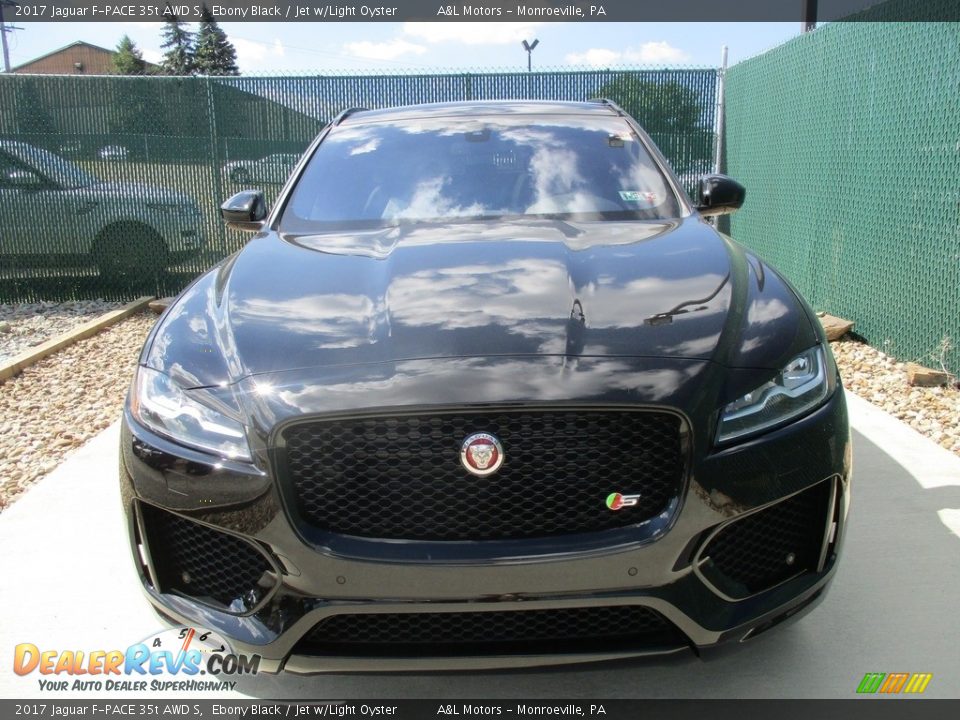 2017 Jaguar F-PACE 35t AWD S Ebony Black / Jet w/Light Oyster Photo #7