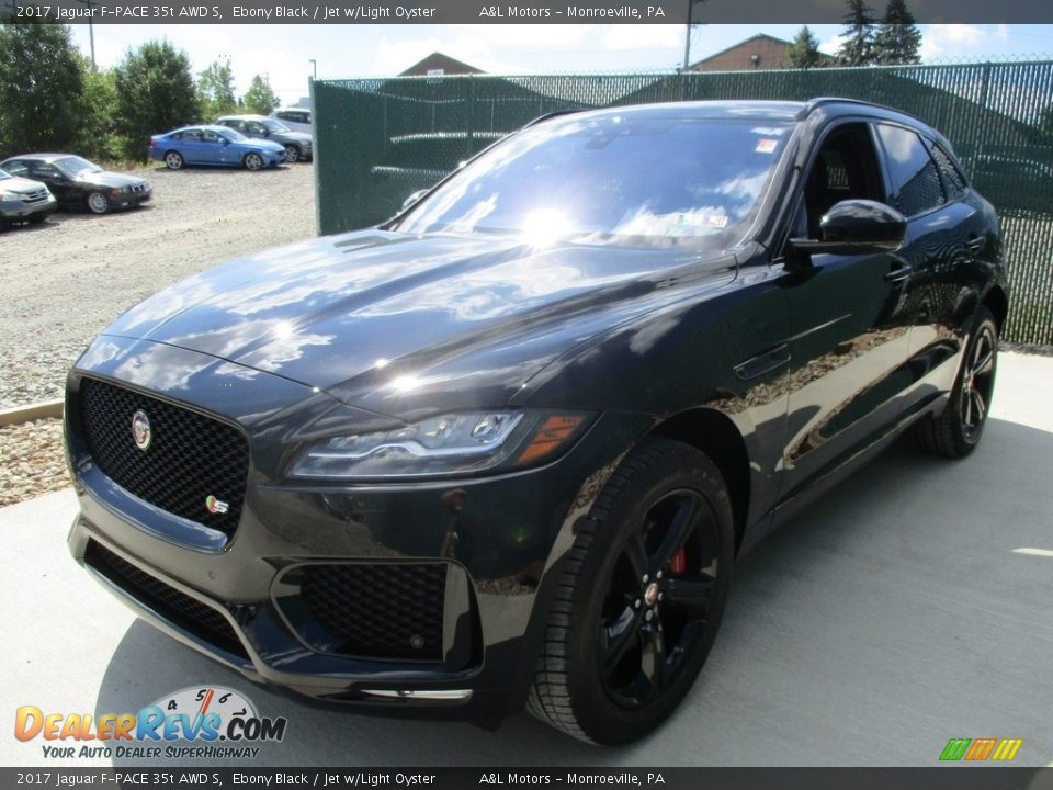 2017 Jaguar F-PACE 35t AWD S Ebony Black / Jet w/Light Oyster Photo #8
