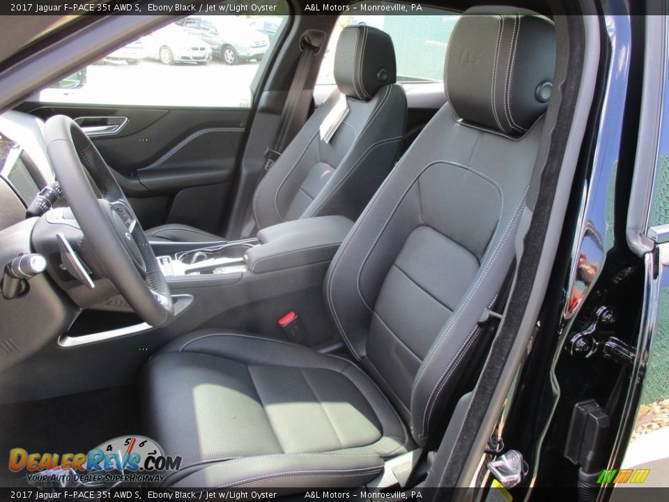 2017 Jaguar F-PACE 35t AWD S Ebony Black / Jet w/Light Oyster Photo #13