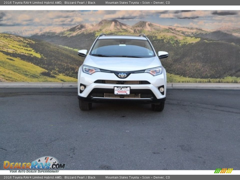 2016 Toyota RAV4 Limited Hybrid AWD Blizzard Pearl / Black Photo #2