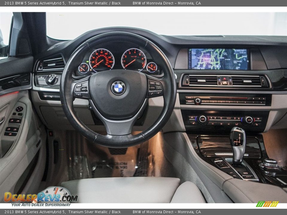 2013 BMW 5 Series ActiveHybrid 5 Titanium Silver Metallic / Black Photo #4