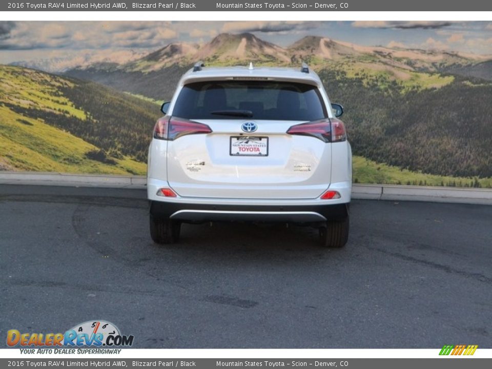2016 Toyota RAV4 Limited Hybrid AWD Blizzard Pearl / Black Photo #4