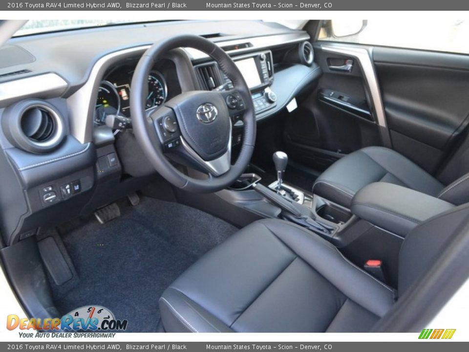 2016 Toyota RAV4 Limited Hybrid AWD Blizzard Pearl / Black Photo #5