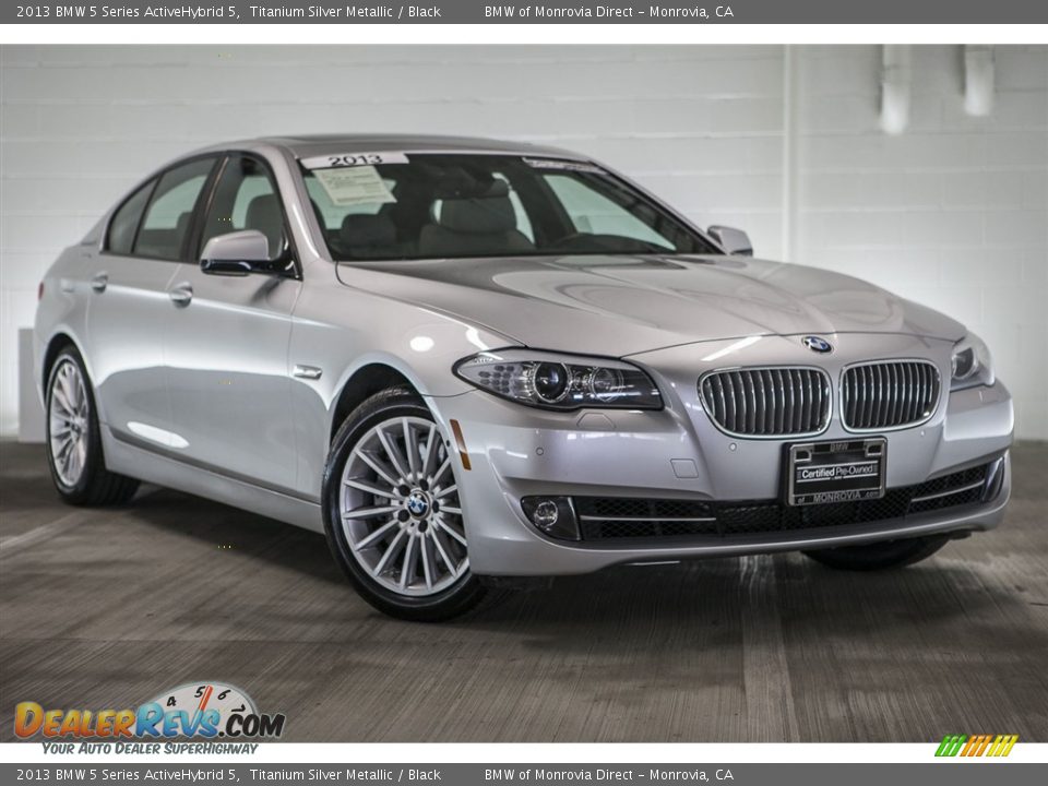 2013 BMW 5 Series ActiveHybrid 5 Titanium Silver Metallic / Black Photo #12