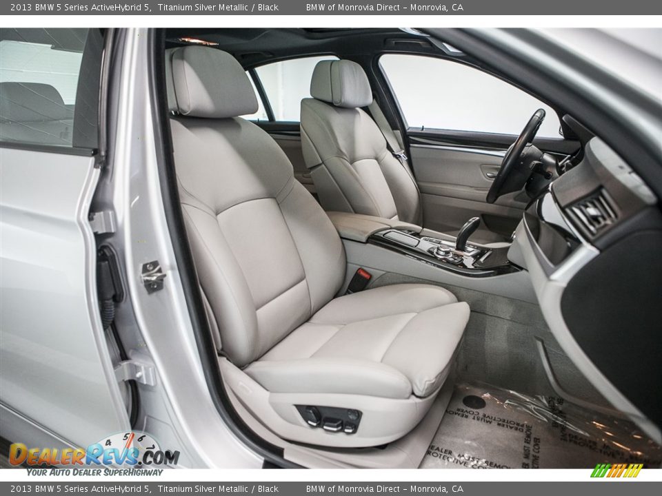 2013 BMW 5 Series ActiveHybrid 5 Titanium Silver Metallic / Black Photo #13