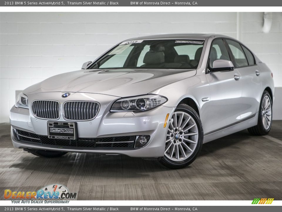 2013 BMW 5 Series ActiveHybrid 5 Titanium Silver Metallic / Black Photo #14
