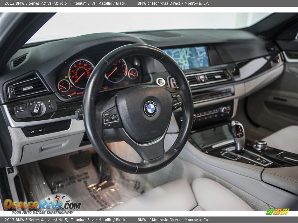 2013 BMW 5 Series ActiveHybrid 5 Titanium Silver Metallic / Black Photo #19