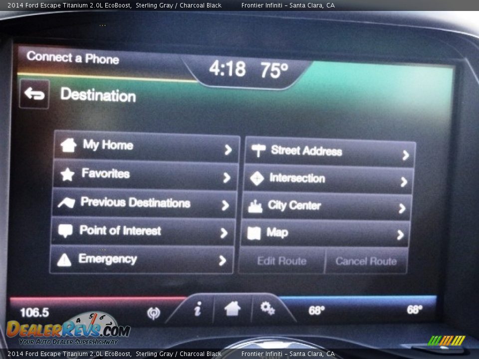 2014 Ford Escape Titanium 2.0L EcoBoost Sterling Gray / Charcoal Black Photo #10