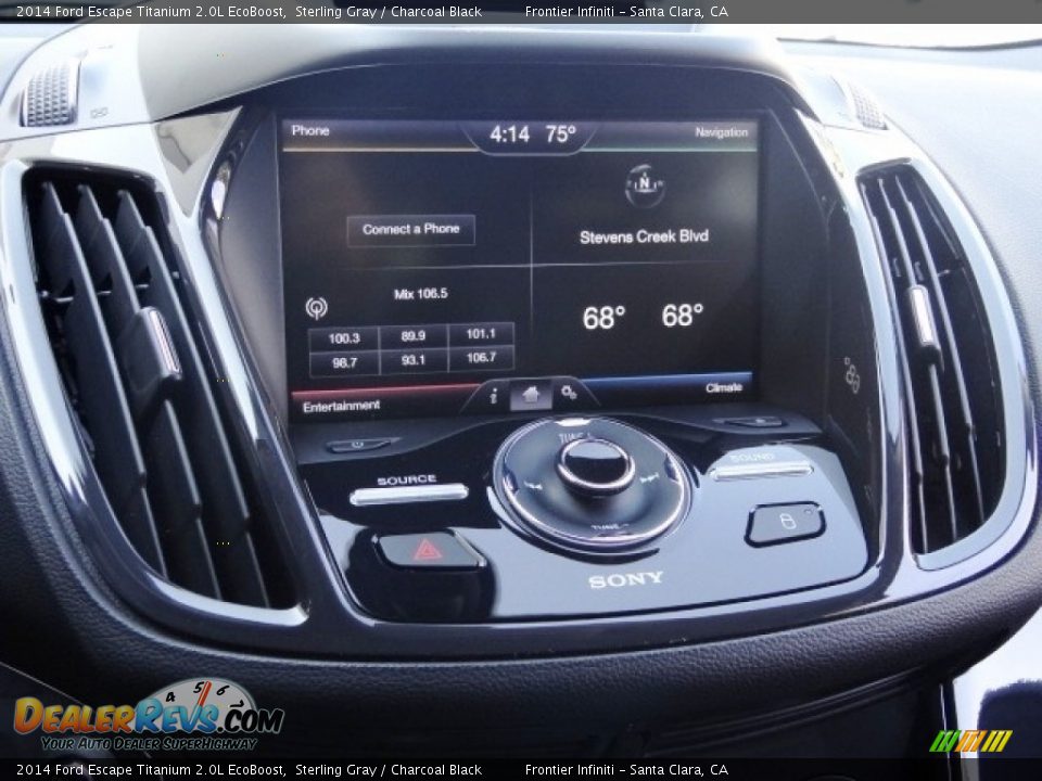 2014 Ford Escape Titanium 2.0L EcoBoost Sterling Gray / Charcoal Black Photo #11