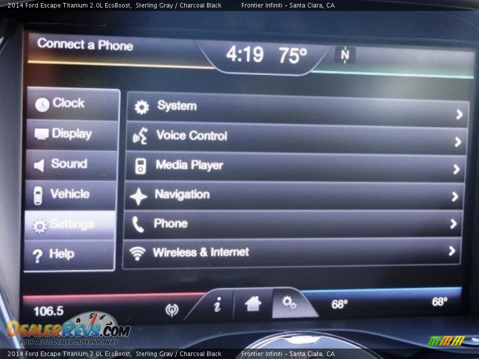 2014 Ford Escape Titanium 2.0L EcoBoost Sterling Gray / Charcoal Black Photo #13