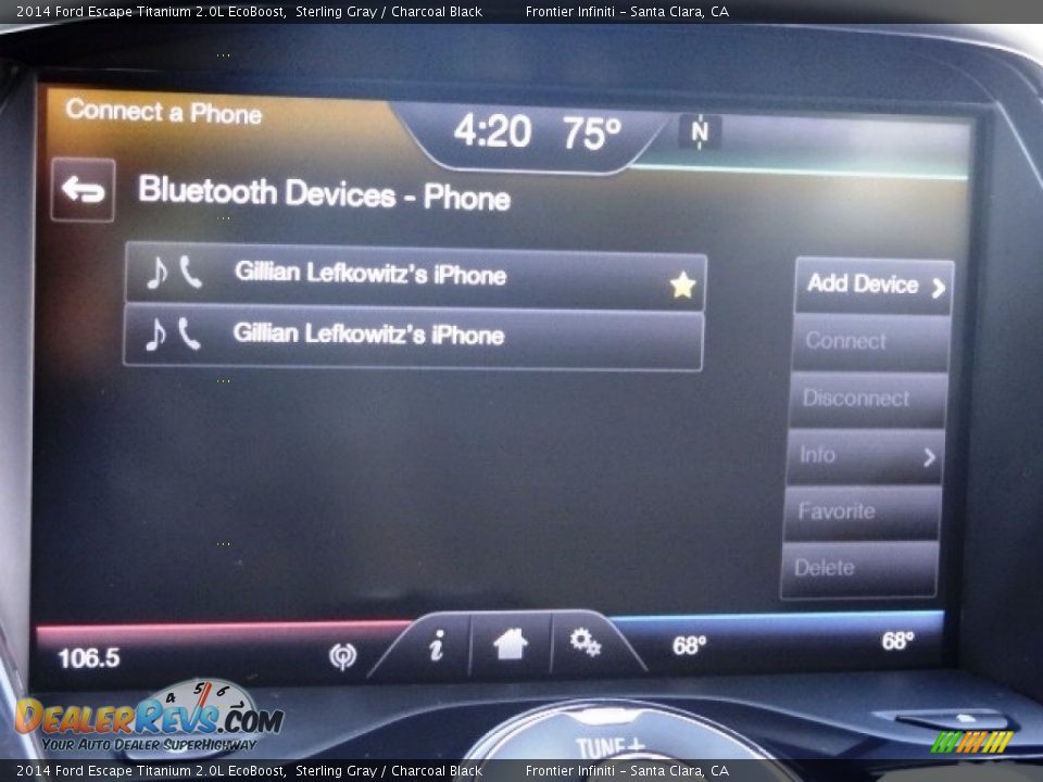 2014 Ford Escape Titanium 2.0L EcoBoost Sterling Gray / Charcoal Black Photo #14